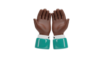 3D Rendered Hands in Prayer Pose