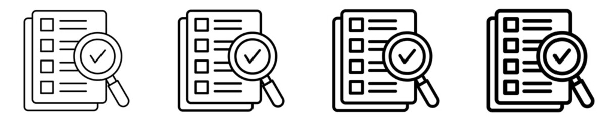 Project Evaluation Icon Set Different Style Collection