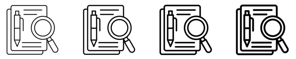 Executive Summary Icon Set Different Style Collection