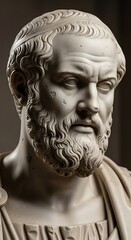 Bust of Epicurus - A Philosophical Gaze into Ancient Wisdom.
