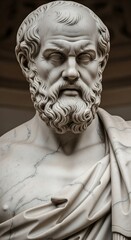 Bust of Epicurus - Ancient Greek Philosopher and Founder of Epicureanism.