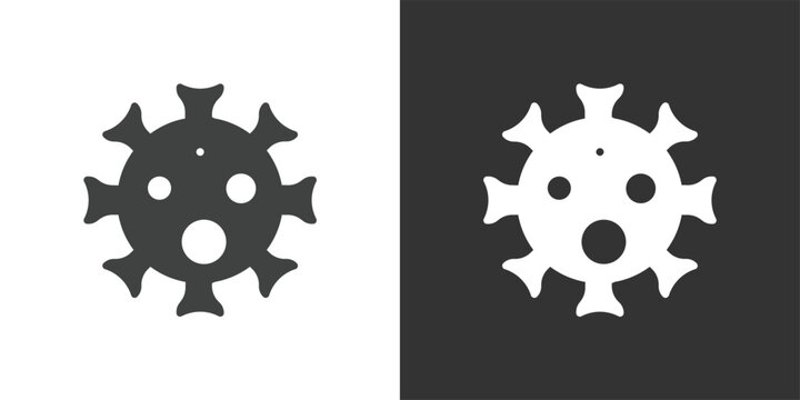 Virus Cell Symbol icon. Solid glyph series icon