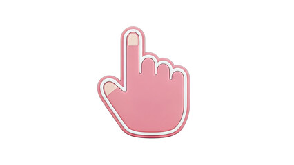 Obraz premium Pink 3D Hand Cursor Icon