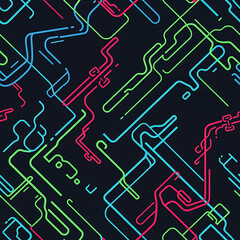 neon digital circuit background showcasing interconnected data flow for modern tech branding innovative presentations and website development projects.