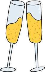 신년 파티 샴페인