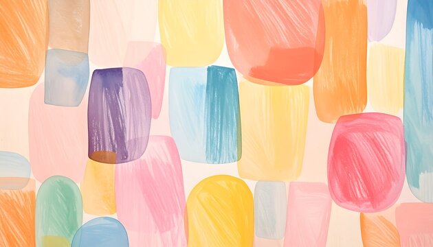 カラフルな水彩の抽象背景パターンイラスト