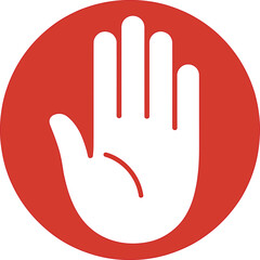 Obraz premium Red circular with stylized letter m in white circle