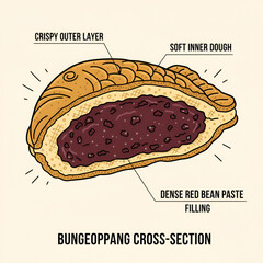 Korean Winter Street Food Bungeoppang Fish Shaped Pastry