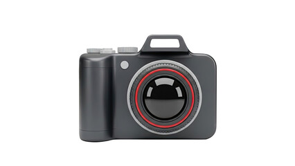 Fototapeta premium Black Digital Camera with Red Accent