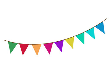 Colorful Triangle Party Bunting Banner Decoration for Celebration Event