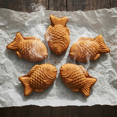 Korean Winter Street Food Bungeoppang Fish Shaped Pastry