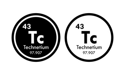 technetium icon set. vector template illustration  for web design