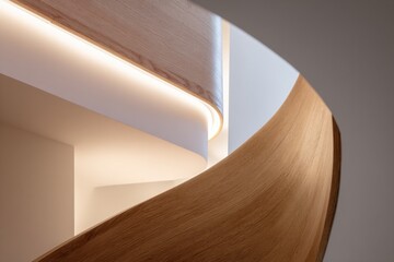 Architectural detail of a modern staircase