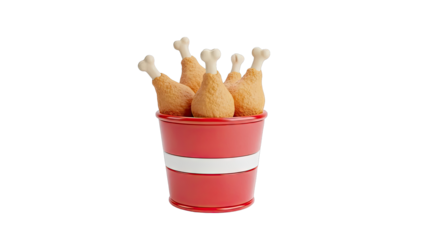 Bucket of Fried Chicken Drumsticks