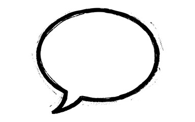 hand drawn speech bubble. grunge callout border design