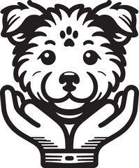 Vector illustration of a wild lion head mascot isolated on white background as a black tribal silhouette for a fierce animal tattoo or wildlife beast symbol