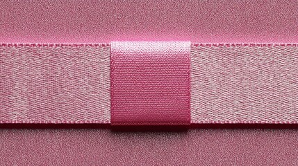 Fototapeta premium Light pink ribbon texture laid flat with clean fabric weave and smooth textile surface, realistic pastel background suitable for texture mapping, wrapping and minimalist design