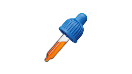 Blue Pipette with Orange Liquid