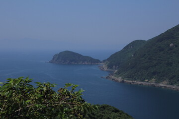 高知県　国道43号線一切から見た風景