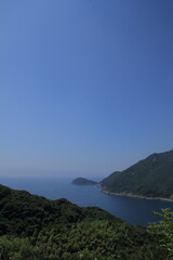 高知県　国道43号線一切から見た風景