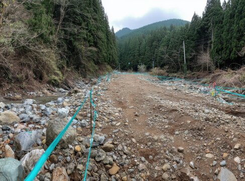 Mountain Road Under Repair