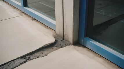 Architectural Corner: Capturing the crisp lines of a modern building with a focus on its architectural detailing, a study of the interplay of light and shadow