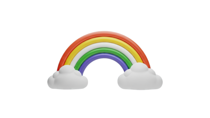 3D Rainbow and Clouds
