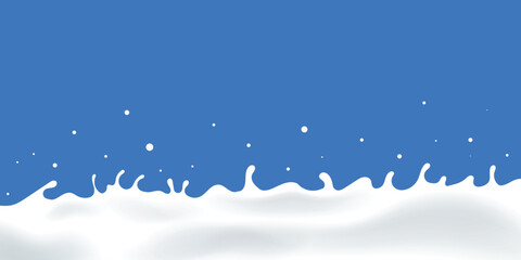 splash shape on milk wave product design element