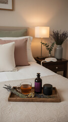 Relaxing bedtime ritual with herbal tea and sleep aids for a restful night&rsquo;s sleep, Sleep & Relaxation / Wellness Night