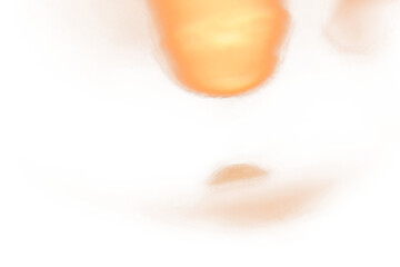 Abstract blurry gradient shape. Orange mesh fluid liquid element. Soft light blob with aura gradation. Blended vibrant multicolor wave