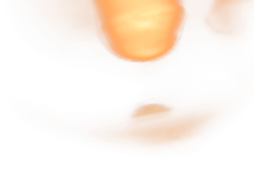 Abstract blurry gradient shape. Orange mesh fluid liquid element. Soft light blob with aura gradation. Blended vibrant multicolor wave