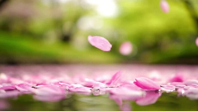 Nature's Gentle Dance: Spring Petal Swirls of Cherry Blossom and Dogwood