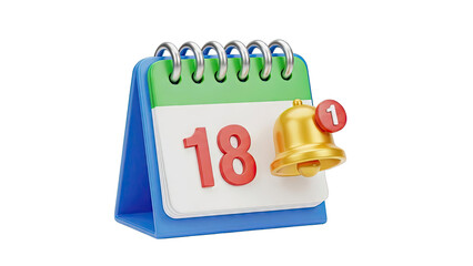 Calendar with Notification Bell