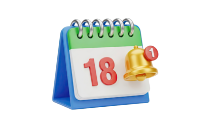 Calendar with Notification Bell
