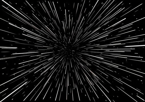 Abstract space or warp speed effect