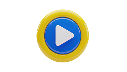 3D Play Button Icon