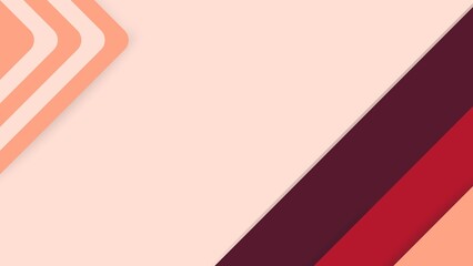 Modern abstract background featuring geometric shapes and a color palette of blush, peach, red, and burgundy. 