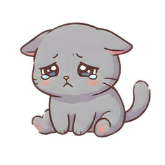 Fototapeta premium Kawaii Cat Sticker Pack Vector