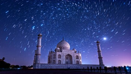 calm looping night scene with serene mosque silhouette and shimmering stars background perfect for islamic celebrations