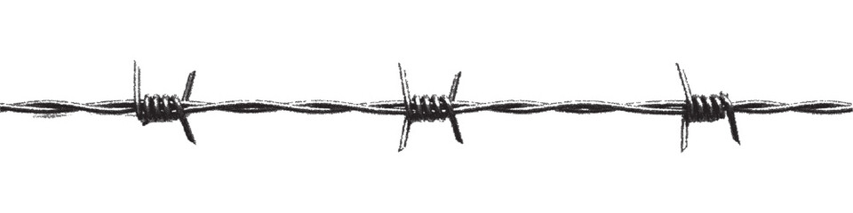 stipple barbed wire. design element for poster