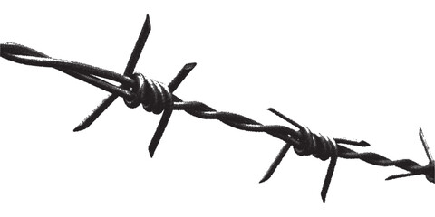 barbed wire stipple effect. design element for poster