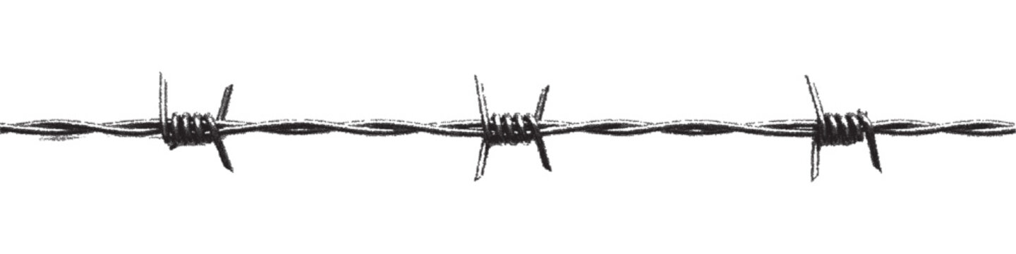 stipple barbed wire. design element for poster