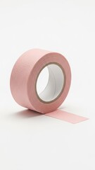 Pink Adhesive Tape on White Background 2.