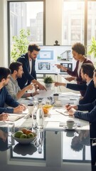 Business Team Meeting in Modern Office.