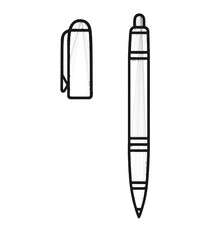 Transparent Ballpoint Pen Illustration.