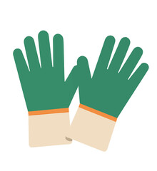 Pair of Green Gardening Gloves.