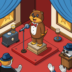 vector illustration of a cartoon character