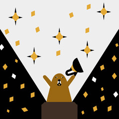 christmas card with reindeer