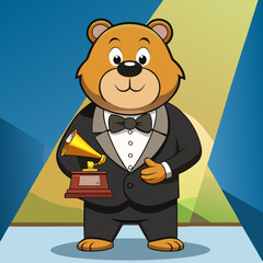 cartoon businessman with briefcase