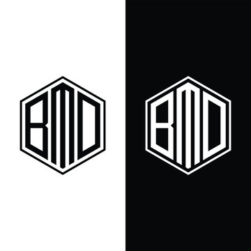BMD Hexagon Monogram Logo Stock Illustrations, Vectors And Clipart.